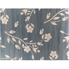 Le Chateau Oil Cloth Table Linen Per Metre Floral Sprig Blue